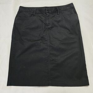 Norma Kamali Black Knee Length Pencil Skirt